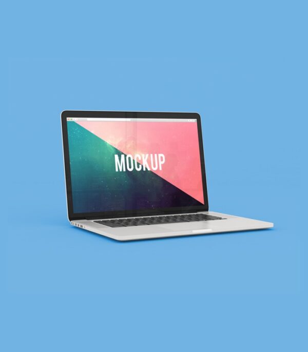 Laptop Blue Background